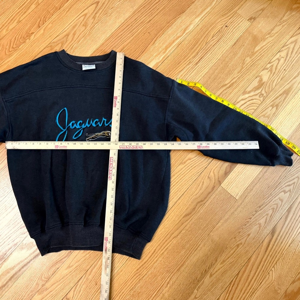 Vintage Jacksonville Jaguars Crable Sportswear Black Sweatshirt XL Embroidered - Picture 4 of 7